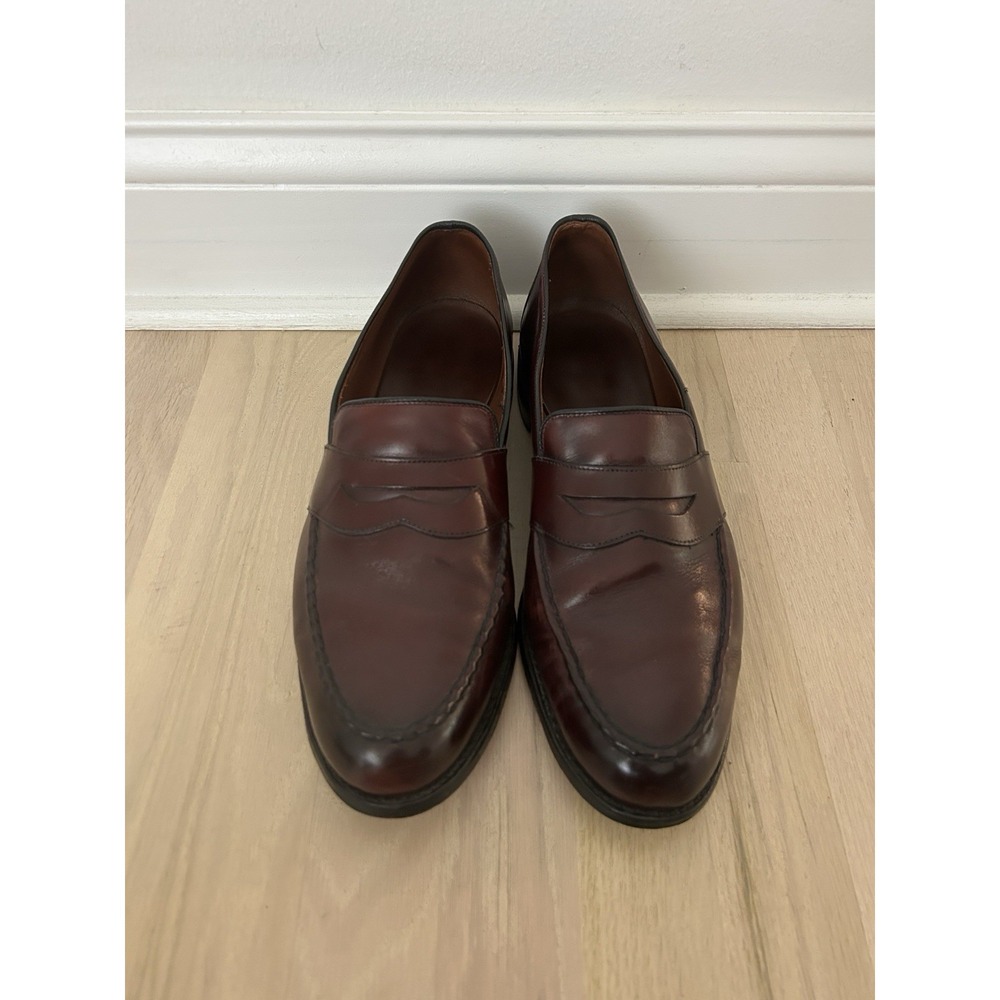 ALLEN EDMONDS Randolph Burgundy Loafer Shoes Size 13B Narrow